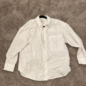 Abercrombie & Fitch Oversized Fit White Button Down